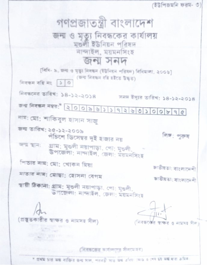 Image of মো:  শাকিবুল হাসান সাজু